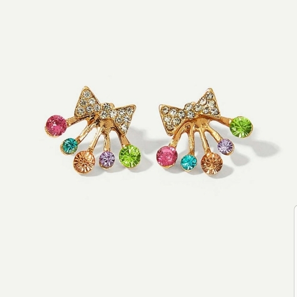 *Josephine* Rainbow Stone Earrings - Picture 2 of 4